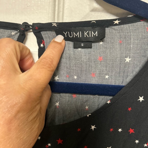 Yumi Kim Black Starts Print Chemise Dress Size Small - Picture 2 of 11